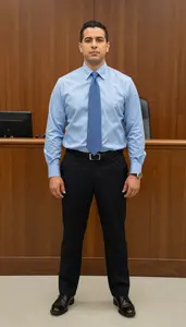 Male Deposition Reporter Professional Stock Photo