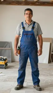 Male Flooring Installers And Tile And Stone Setters Professional Stock Photo