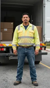 Male Freight Checker Stock Photo