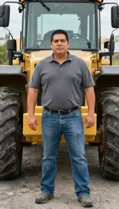 Male Log Loader Operator Professional Stock Photo