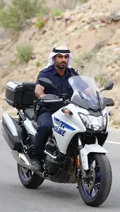 Male Motorcycle Police Professional Stock Photo