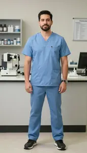Male Optometric Aide Stock Photo