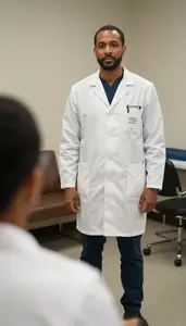 Male Podiatric Physician Professional Stock Image