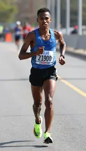 Marathon Elite Runner Wearing Marathon Shoes Steady