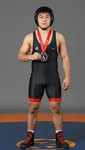 Wrestling Lightweight Wearing Wrestling Shoes Standing With