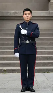 Male Bugler Stock Photo
