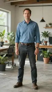 Male Certified Indoor Environmentalist Stock Photo