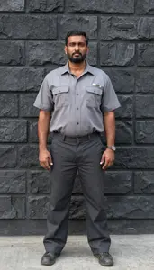 Male Coal Tower Operator Portrait Stock Photo