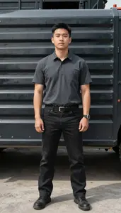 Male Coal Tower Operator Stock Photo