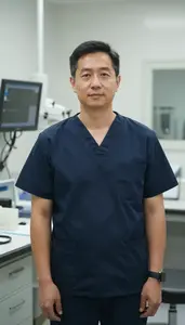Male Crown And Bridge Dental Lab Technician Stock Photo