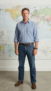 Male Digital Cartographer Portrait Stock Photo
