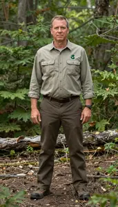 Male Environmental Protection Forester Portrait Stock Photo