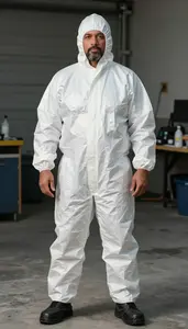 Male Hazmat Technician Stock Photo