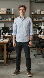 Male High Energy Astrophysicist Stock Photo