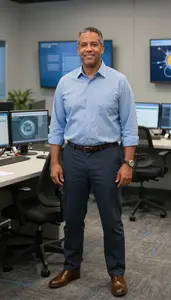 Male Meteorologist Portrait Stock Photo
