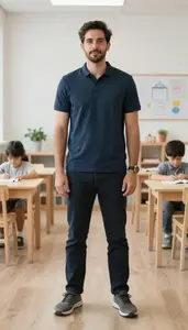 Male Nursery Teacher Portrait Stock Photo