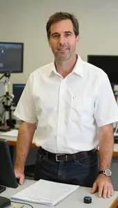 Male Oceanographic Meteorologist Stock Photo
