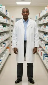 Male Pharmacists Professional Stock Photo