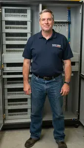 Male Private Branch Exchange Pbx Installer And Repairer Portrait Stock Photo