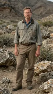 Male Research Archaeologist Portrait Stock Photo
