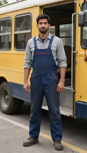 Male Streetcar Repairer Portrait Stock Photo