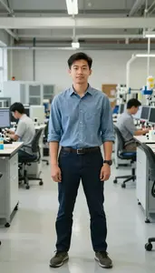 Male Aerospace Engineering And Operations Technologists And Technicians Stock Photo