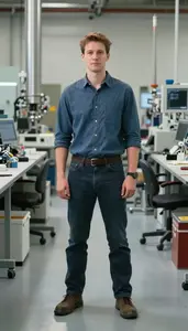Male Aerospace Engineers Professional Stock Image