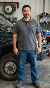Male Automotive Brake Specialist Portrait Stock Photo