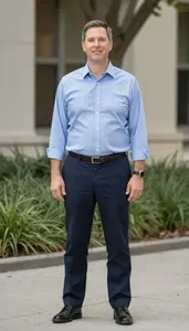 Male Business Administration Professor Portrait Stock Photo