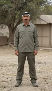 Male Camp Cook Portrait Stock Photo