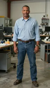 Male Civil Engineering Technician Professional Stock Image