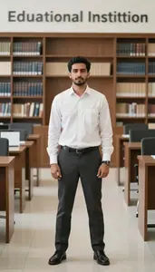 Male Educational Institution Curator Stock Photo