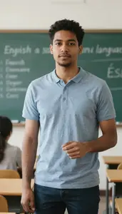 Male English As A Second Language Esl Teacher Portrait Stock Photo