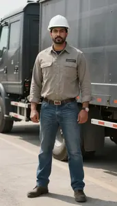 Male Freight Engineer Portrait Stock Photo