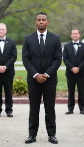 Male Funeral Arranger Portrait Stock Photo