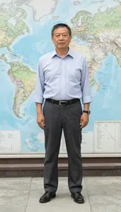 Male Geographers Professional Stock Image