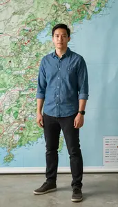 Male Gis Geographer Stock Photo