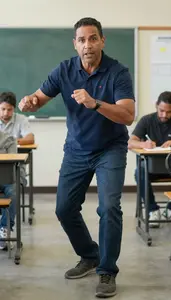 Male Head Start Teacher Portrait Stock Photo