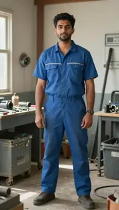 Male Hydraulic Plumber Helper Portrait Stock Photo