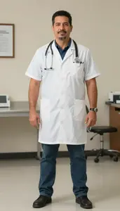 Male Large Animal Veterinarian Professional Stock Photo
