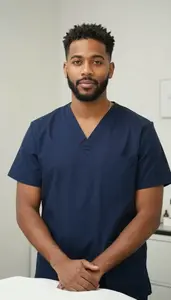 Male Licensed Esthetician Professional Stock Photo