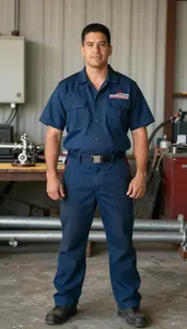 Male Marine Pipefitter Stock Photo