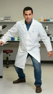 Male Microbiologists Stock Photo