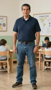 Male Nursery Teacher Portrait Stock Photo
