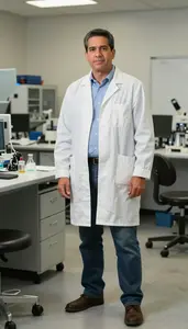 Male Plasma Physicist Professional Stock Photo