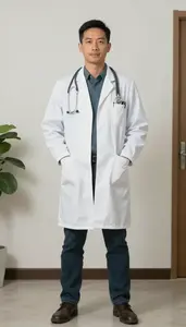 Male Primary Care Pediatrician Stock Photo