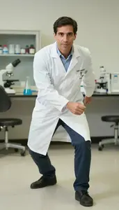 Male Public Health Microbiologist Stock Photo