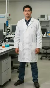 Male Quality Control Chemist Stock Photo