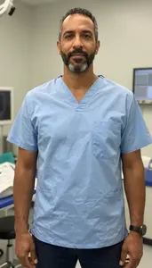 Male Surgical Appliance Fitter Stock Photo