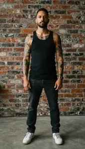 Male Tattoo Artist Stock Photo